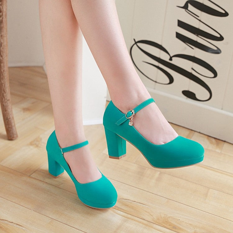 Women Pumps Ankle Strap Red Bridal Wedding Party Platform Dress High Heel Shoes Suede Ladies Black Office Shoes 32-43
