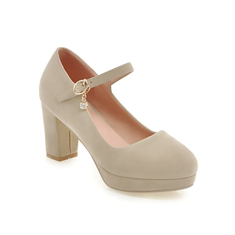 Women Pumps Ankle Strap Red Bridal Wedding Party Platform Dress High Heel Shoes Suede Ladies Black Office Shoes 32-43