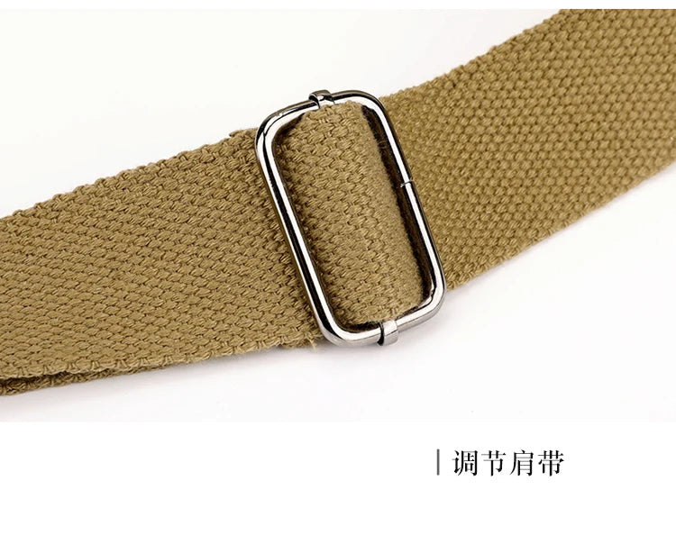 Retro Canvas Shoulder Bag Multifunctional Large Capacity Casual Crossbody Bag for Women