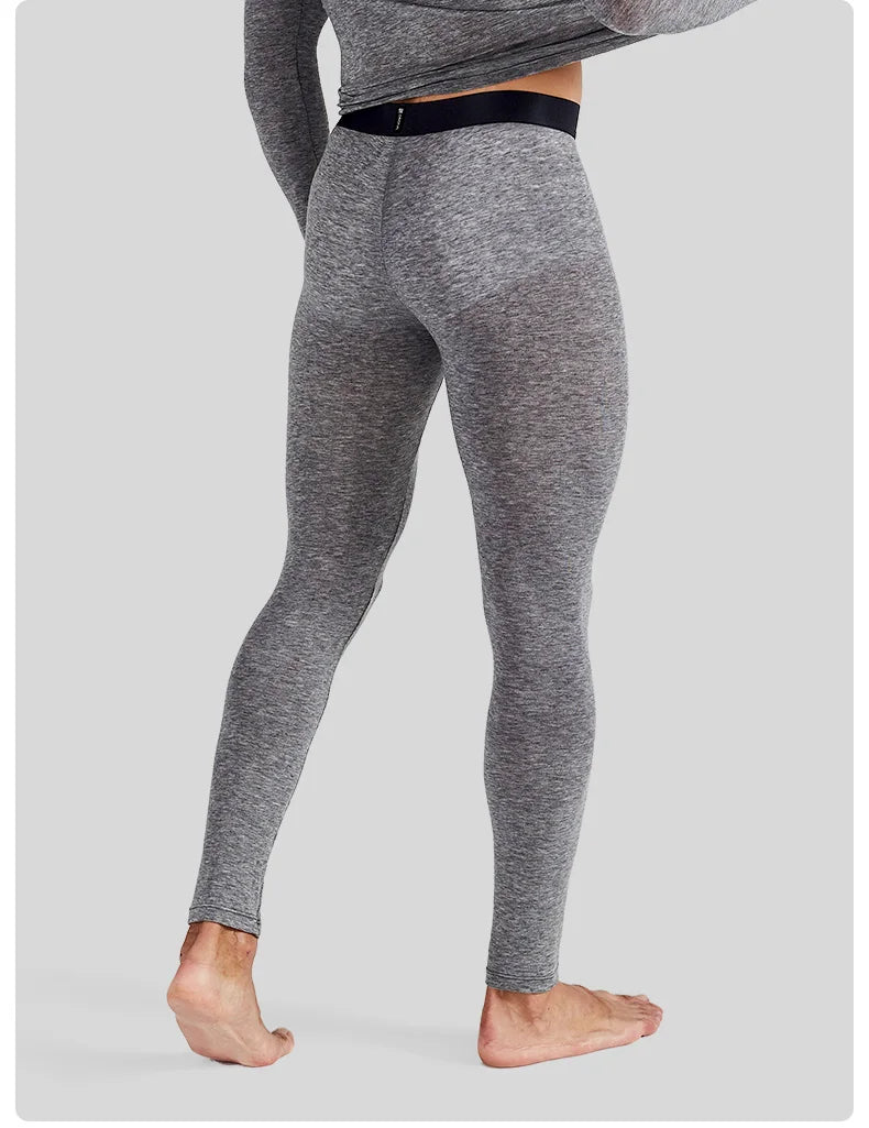 52025 Men's Thermal Leggings – Soft MicroModal with Merino Wool & Silk. Lightweight, Breathable, and Luxuriously comfortable