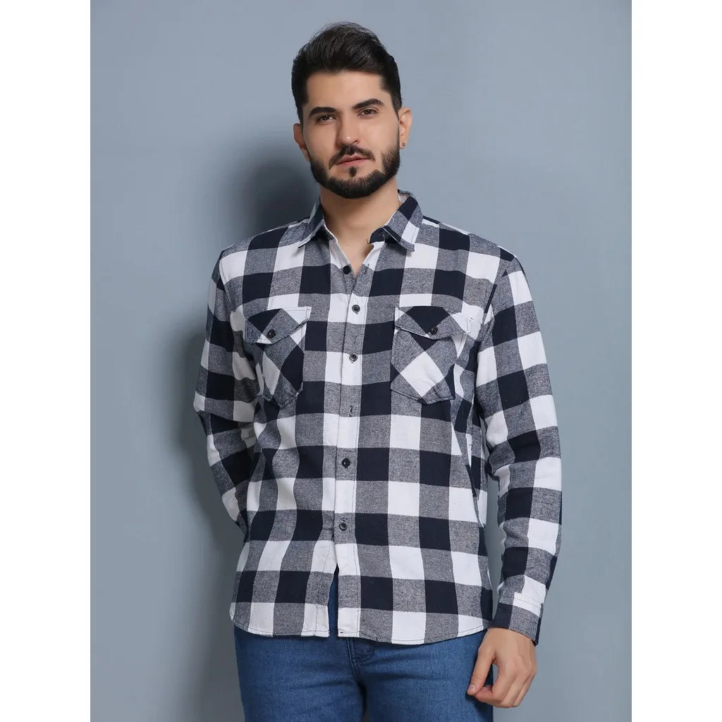 Men's Plaid Shirt Comfortable, Elegant and Versatile Heavy Autumn Coat