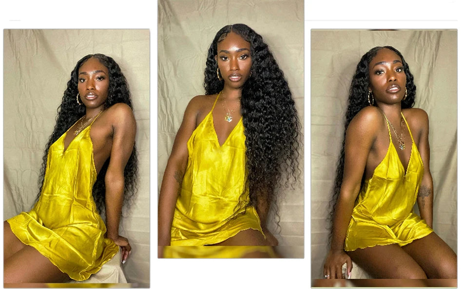 Malaysian Water Wave Bundles With Closure Wet and Wavy Curly Human Hair Bundles With Frontal Virgin Human Hair Weave Extensions