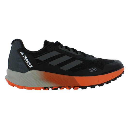 For Terrex Agravic Flow 2 Men's Running Shoes Color Core Black/Grey/Impact Orange Made in China | 100% Authentic