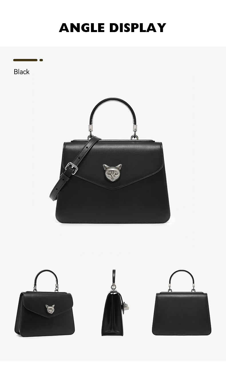 2025 BAFELLI CAT WOMEN'S NEW FASHION HANDBAG LADY STYLISH BUSINESS FEMALE LEATHER LUXURY BRAND CASUAL SHOULDER PURSE