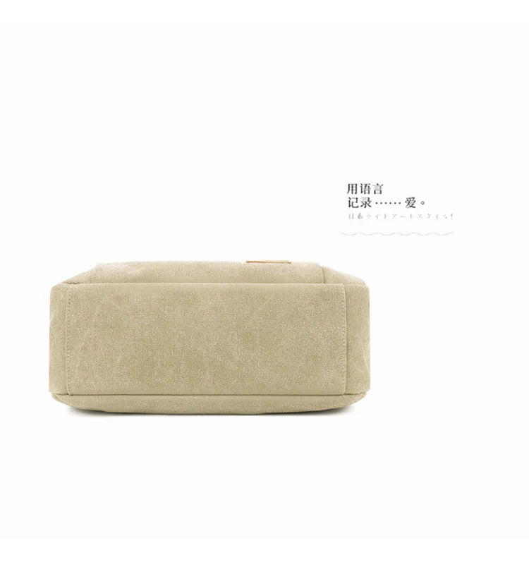 Retro Canvas Shoulder Bag Multifunctional Large Capacity Casual Crossbody Bag for Women