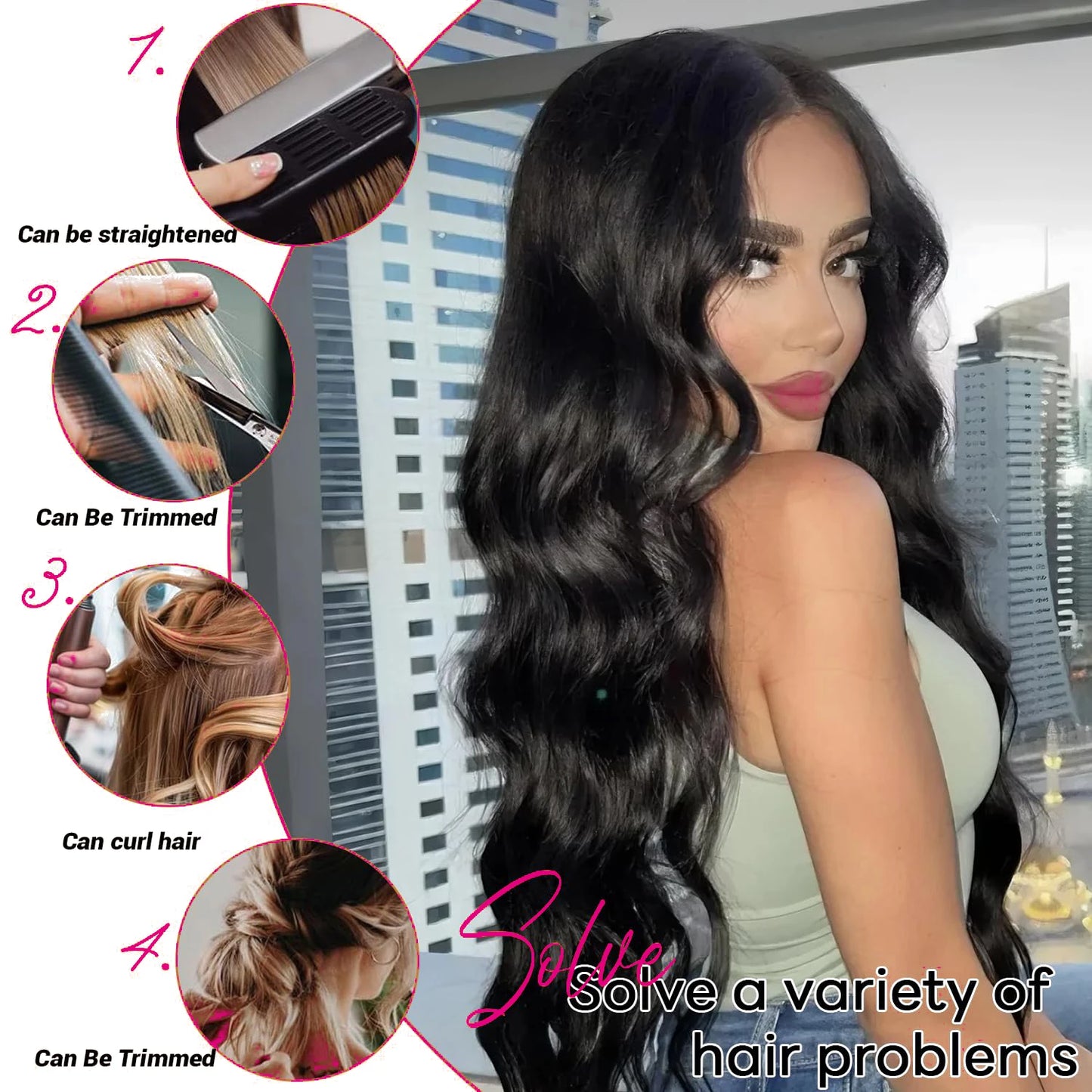 Full Head Body Wave Human Hair Extensions Natural Color 8Pcs 120G 240G Per Pack Loose Wave Clip In Hair Extensions 14-26 Inch