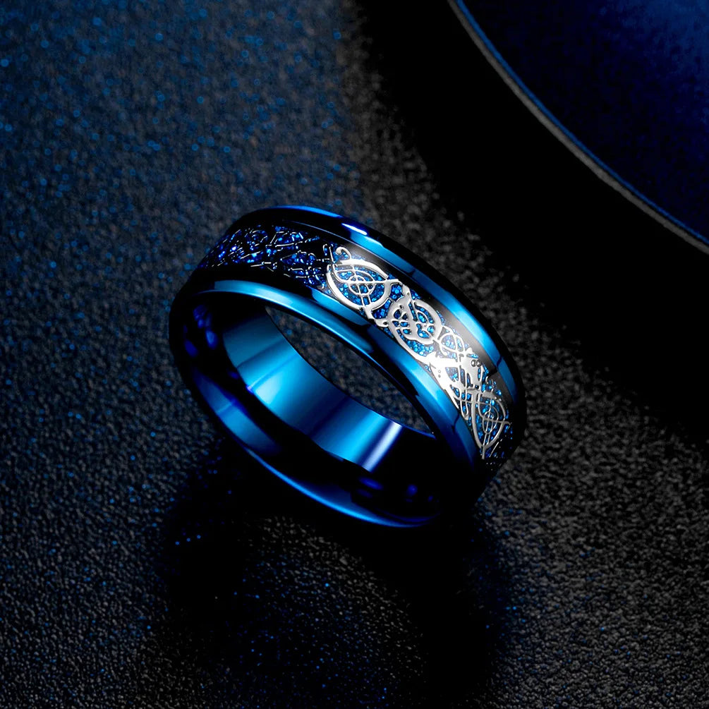 Stainless Steel Star Moon Wedding Band Black Rings For Men Free Shipping Knuckle Ring Fashion Trendy Jewelry Anillos De Hombre