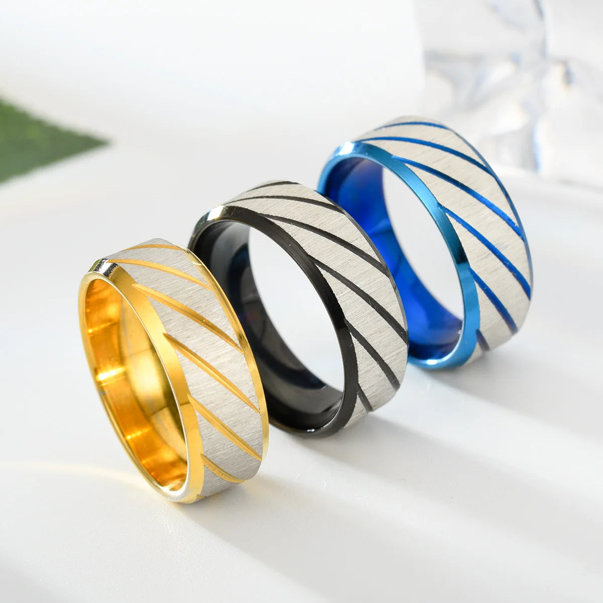 Stainless Steel Star Moon Wedding Band Black Rings For Men Free Shipping Knuckle Ring Fashion Trendy Jewelry Anillos De Hombre