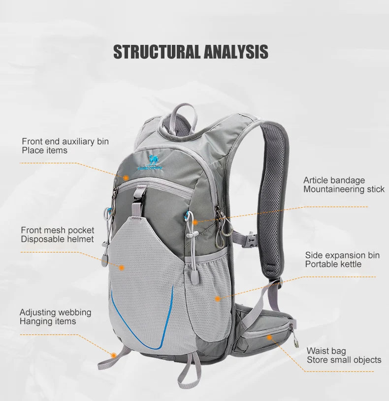 GOLDEN CAMEL12L Man Waterproof Backpacks Ultralight Climbing Bags for Men Backpack for Camping Travel Hiking Cycling Running Bag