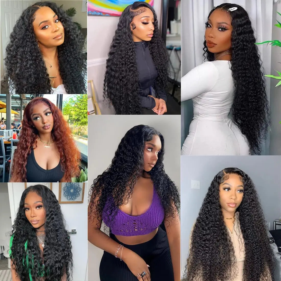 Natural Deep Wave Human Hair Bundles 100% Brazilian Virgin Hair 3 Bundles Curly Hair Extensions Wet and Wavy 3 Bundles Deep Wave