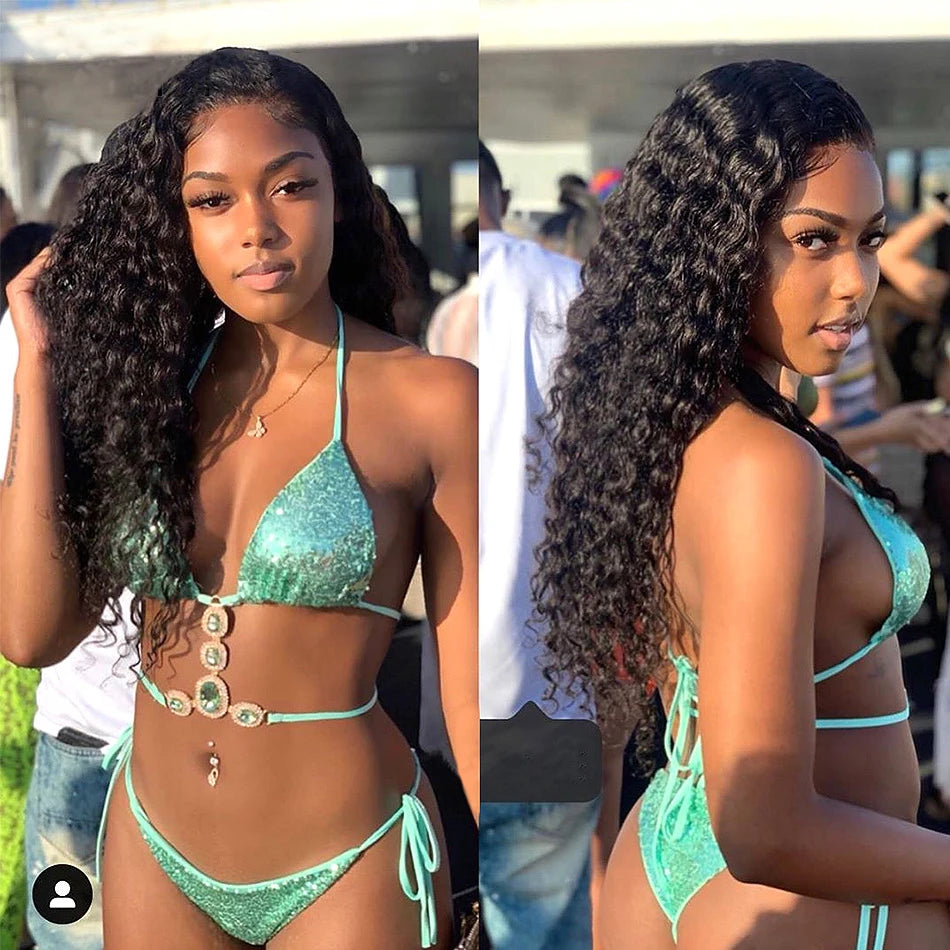 Malaysian Water Wave Bundles With Closure Wet and Wavy Curly Human Hair Bundles With Frontal Virgin Human Hair Weave Extensions