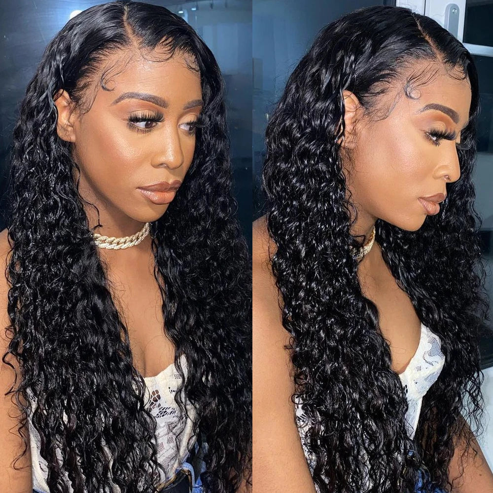 Malaysian Water Wave Bundles With Closure Wet and Wavy Curly Human Hair Bundles With Frontal Virgin Human Hair Weave Extensions