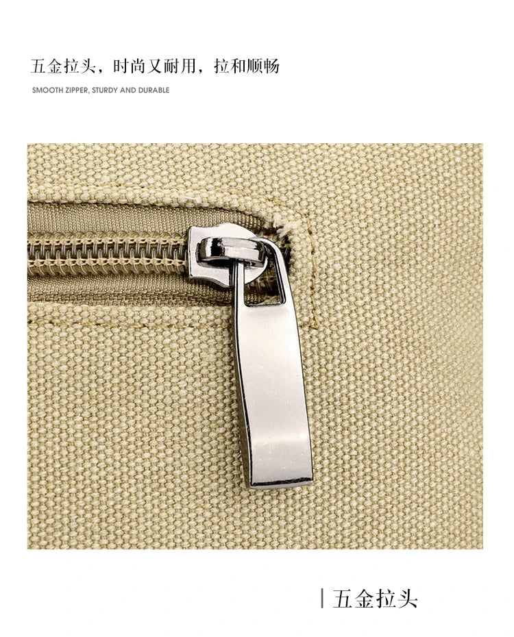Retro Canvas Shoulder Bag Multifunctional Large Capacity Casual Crossbody Bag for Women
