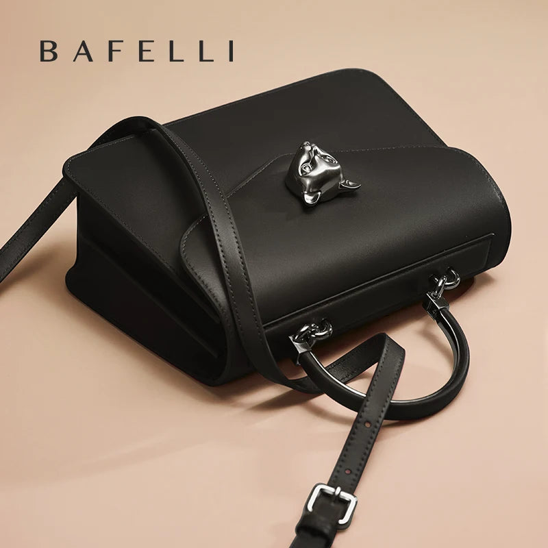 2025 BAFELLI CAT WOMEN'S NEW FASHION HANDBAG LADY STYLISH BUSINESS FEMALE LEATHER LUXURY BRAND CASUAL SHOULDER PURSE