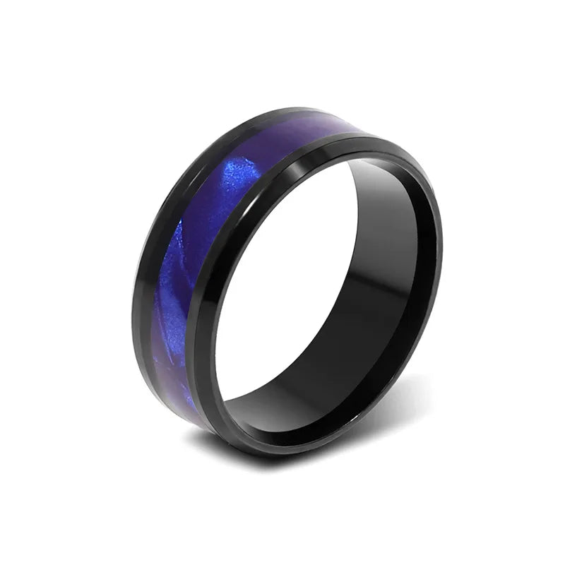 Stainless Steel Star Moon Wedding Band Black Rings For Men Free Shipping Knuckle Ring Fashion Trendy Jewelry Anillos De Hombre