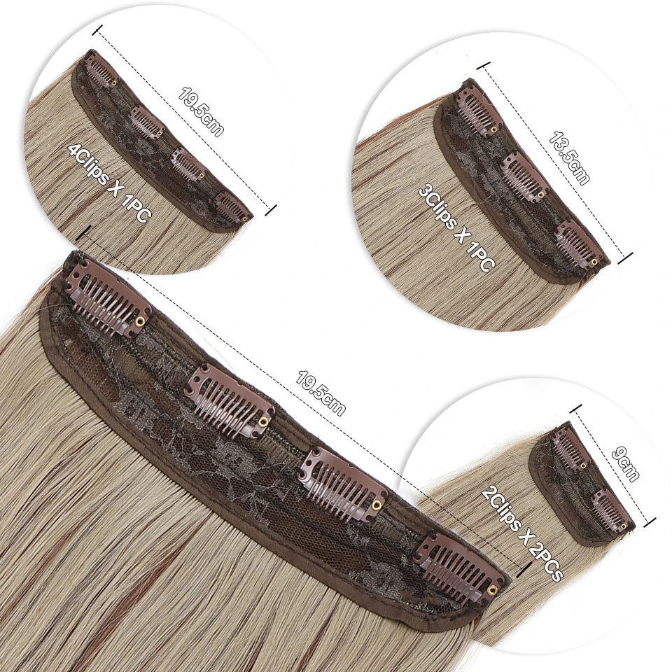 24Inches 220Grams Body Wave Clips In Piano Blond 27/613 M888 Bio Protain High Temperature Synthetic Hair Extensions 4Pcs/Lot