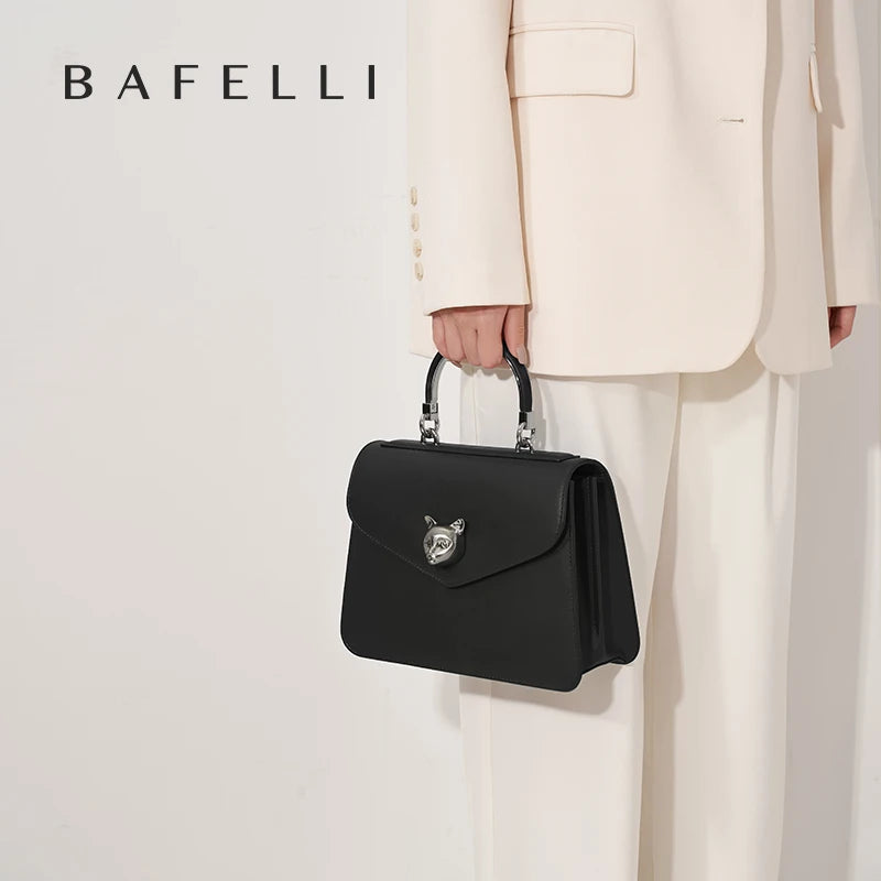2025 BAFELLI CAT WOMEN'S NEW FASHION HANDBAG LADY STYLISH BUSINESS FEMALE LEATHER LUXURY BRAND CASUAL SHOULDER PURSE