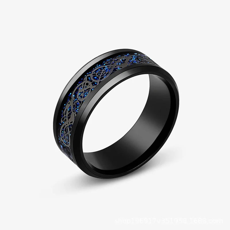 Stainless Steel Star Moon Wedding Band Black Rings For Men Free Shipping Knuckle Ring Fashion Trendy Jewelry Anillos De Hombre