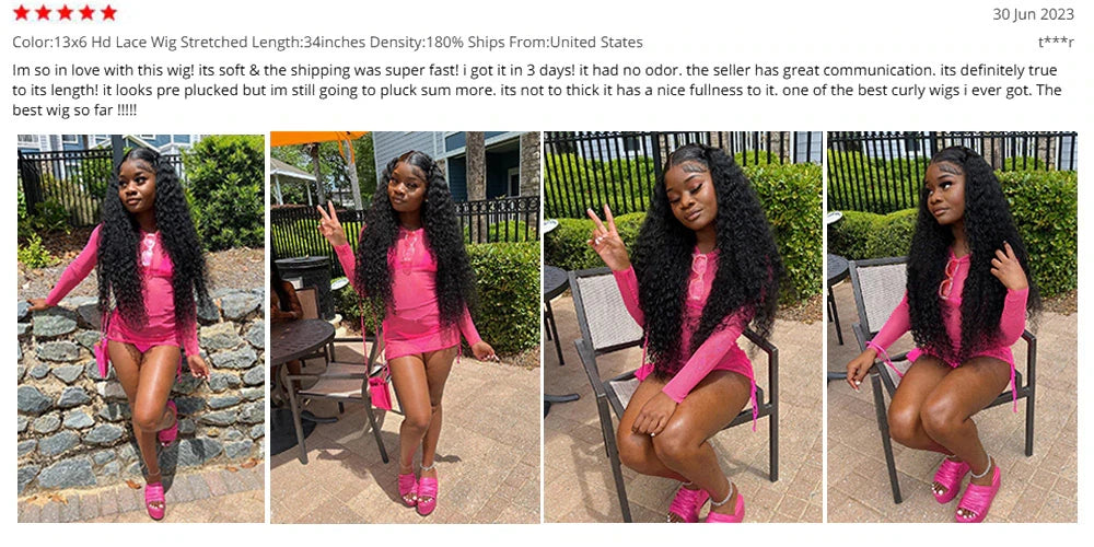 Deep Wave 13x6 HD Glueless Wear And Go Wigs 100% Human Hair For Women 250% Water Wave Curly Lace Front human hair Wig On Sale