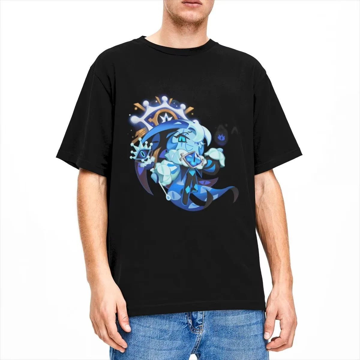 Shadow Milk Cookie Run Kingdom T Shirts Men Women 100% Cotton Leisure T-Shirts O Neck Cartoon Anime Tee Shirt Clothing Printed