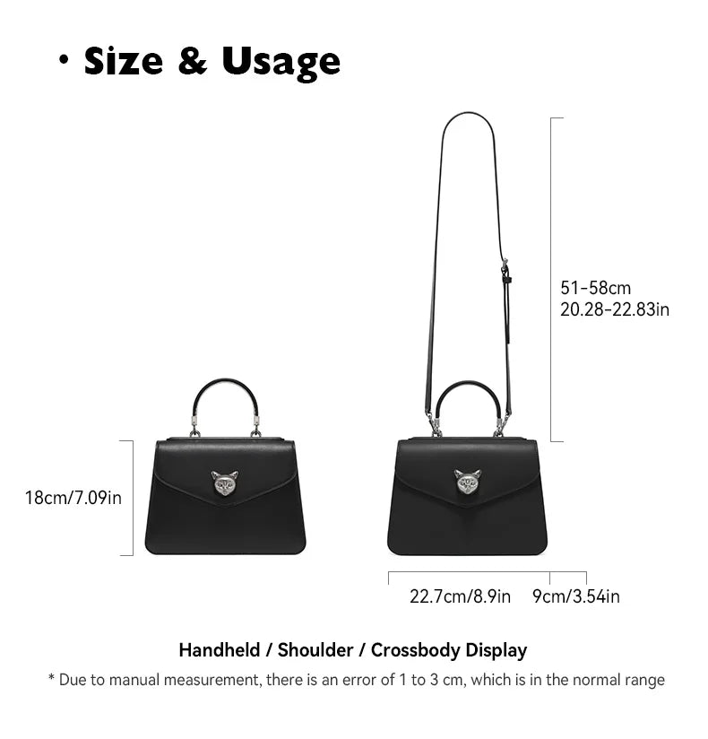 2025 BAFELLI CAT WOMEN'S NEW FASHION HANDBAG LADY STYLISH BUSINESS FEMALE LEATHER LUXURY BRAND CASUAL SHOULDER PURSE