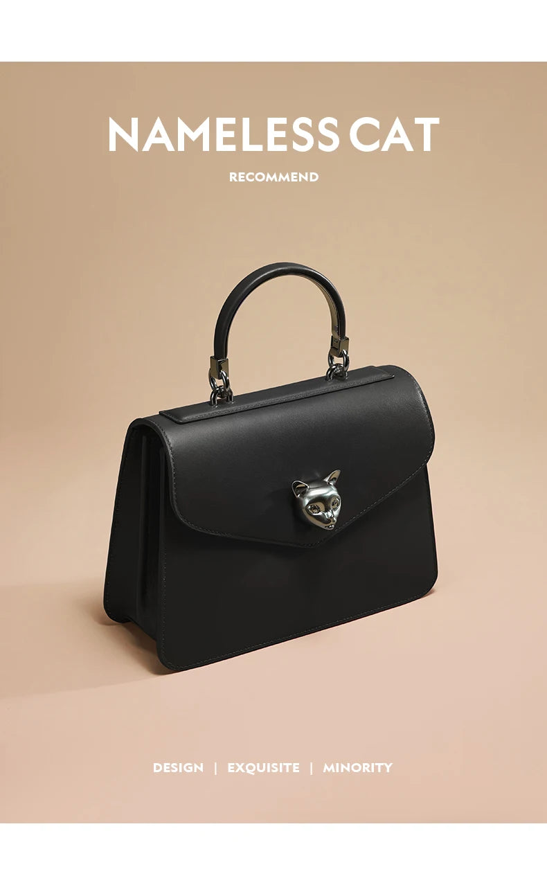 2025 BAFELLI CAT WOMEN'S NEW FASHION HANDBAG LADY STYLISH BUSINESS FEMALE LEATHER LUXURY BRAND CASUAL SHOULDER PURSE