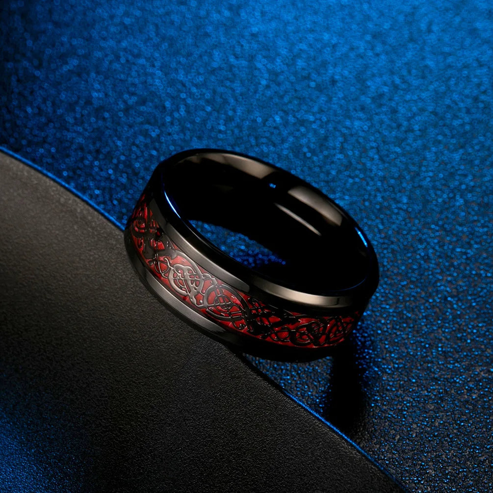 Stainless Steel Star Moon Wedding Band Black Rings For Men Free Shipping Knuckle Ring Fashion Trendy Jewelry Anillos De Hombre