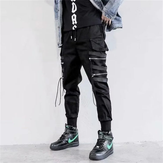 Jogging Pants Men Streetwear Techwear Hip Hop Cargo Trousers Harajuku Black Fashion Casual High Street Men's Clothing
