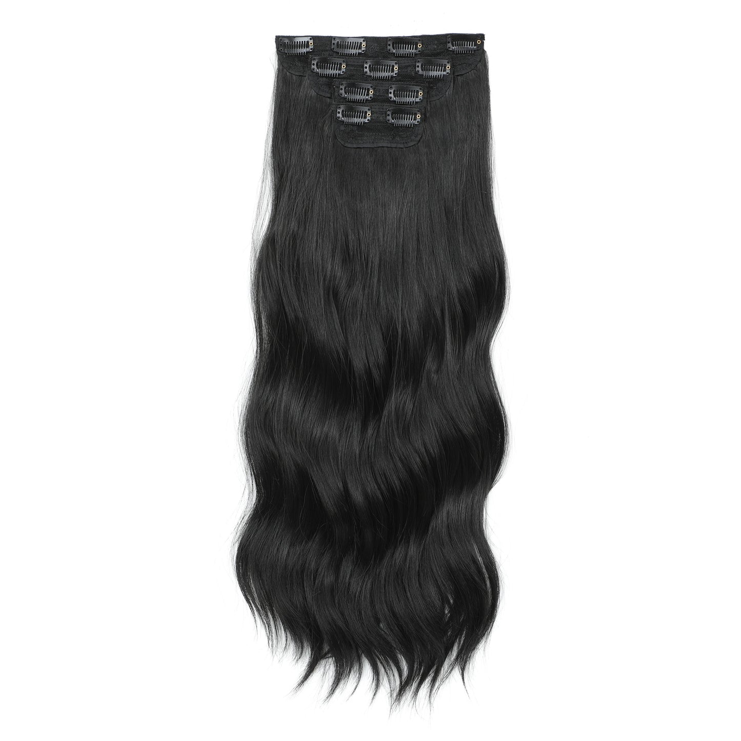 24Inches 220Grams Body Wave Clips In Piano Blond 27/613 M888 Bio Protain High Temperature Synthetic Hair Extensions 4Pcs/Lot