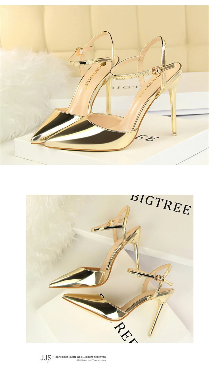11 Colors Fashion Patent Leather Shallow Women Sandals 2025 Summer Pointy Toe Ankle Buckle High Heels Female Wedding Shoes Party