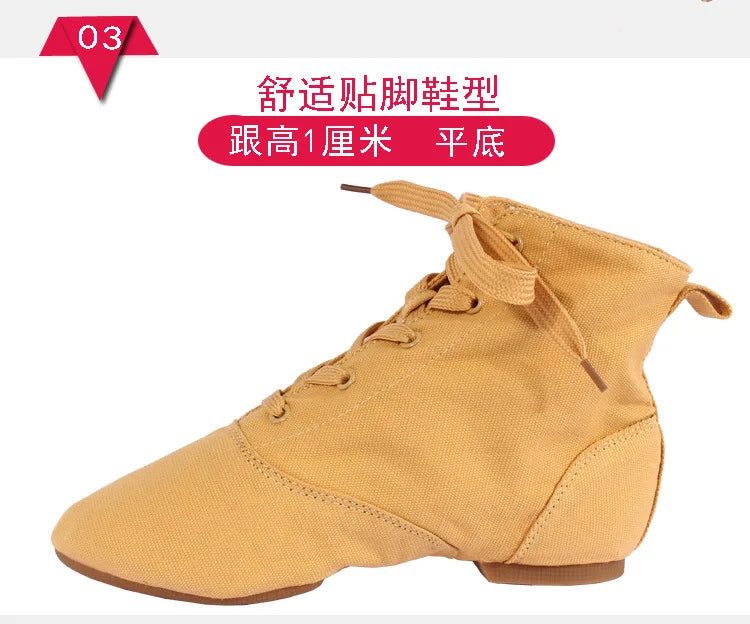 Children Canvas Ballet Shoes Kids' Soft Dance Shoes Women Men Dancing Ballroom Latin Modern Jazz Shoes Yoga Training Footwear