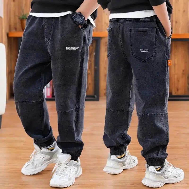 New Casual Kids Boys Clothes Jeans Pants Children Wears Denim Clothing Infant Baby Trousers Bottoms 4 5 6 7 8 9 10 11 12Years