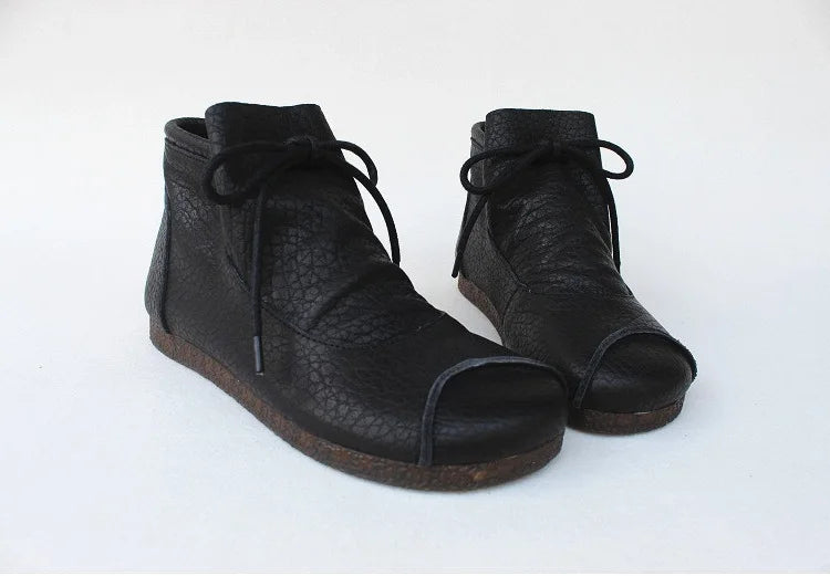 Careaymade-Genuine leather women's boots Fashion retro warm Oversized shoes cow leather Pure handmade ankle boots Casual boots