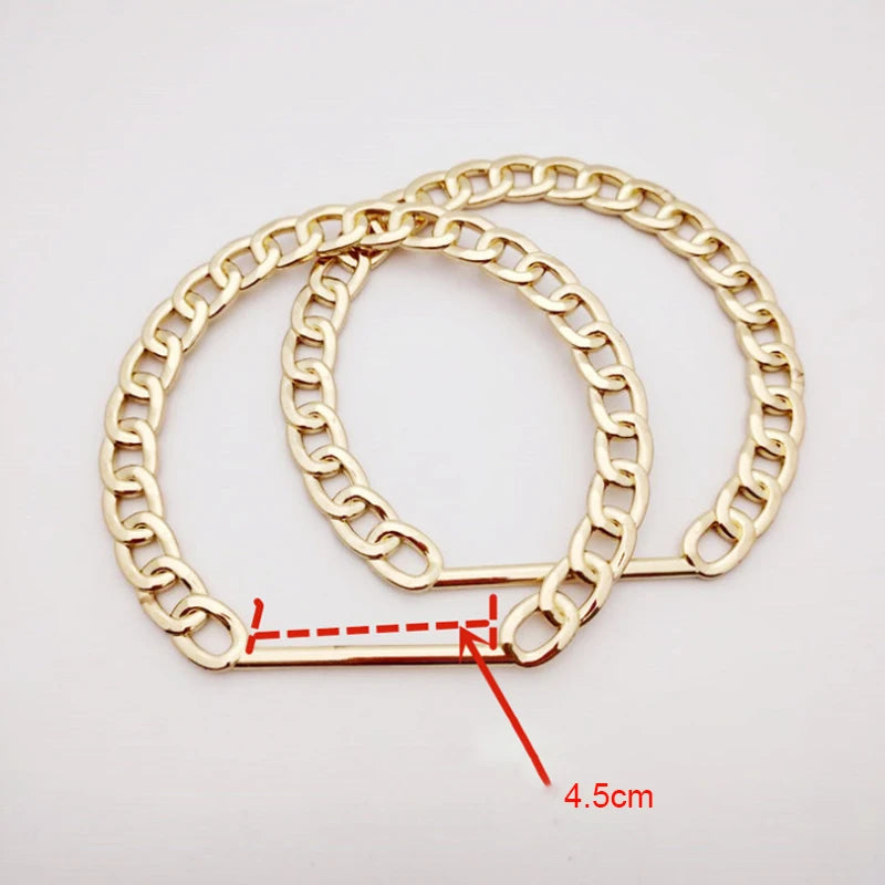 Golden Vintage Bag Chain Handle Women Bag Straps Handbag Chain Fashion Woman Bag Accessory Detachable Parts Replacement Handle