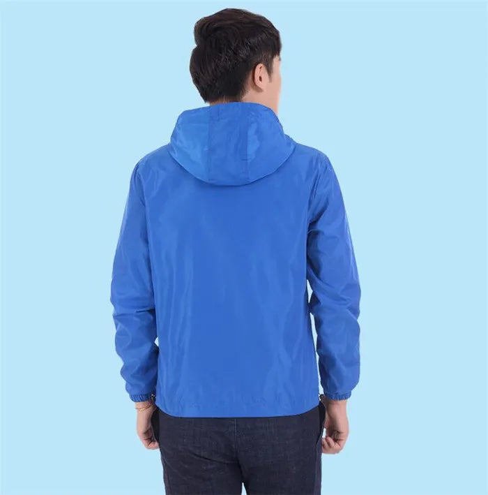 2026 New Women‘s Jacket Outerwear Spring Autumn Hooded Casual Windbreaker Coat Summer Sunscreen Clothing Family Size 7XL A8