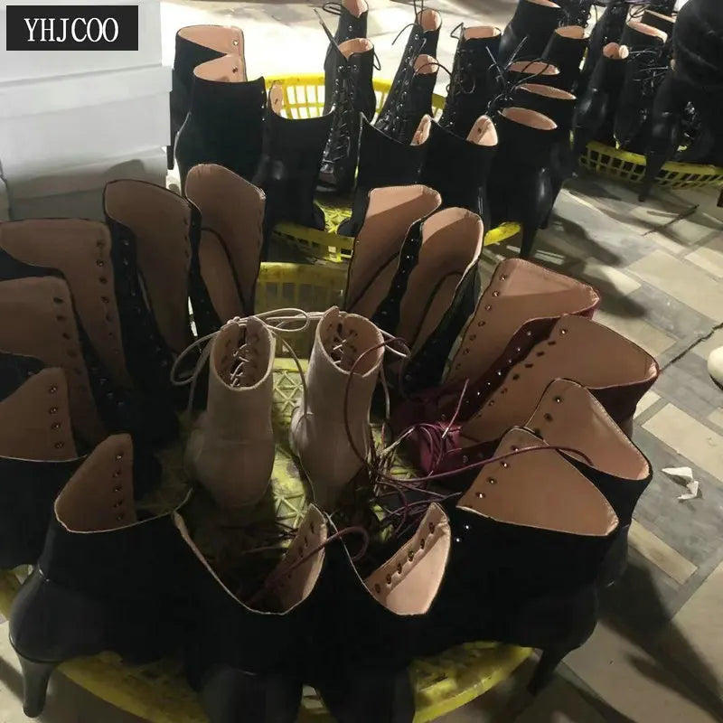 Women's Jazz Dance High Heels Shoes Black Sandals Sexy Party Stilettos Boots for Ballroom Jazz Dancing Heels Shoes Women Size 46