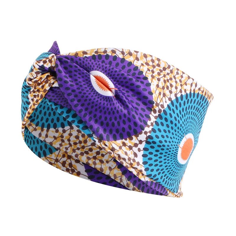 African Print Stretch Bandana Head Wrap Long Scarf Satin Floral Ankara Dashiki Women Party Turban Headwear Cap Hair Accessories