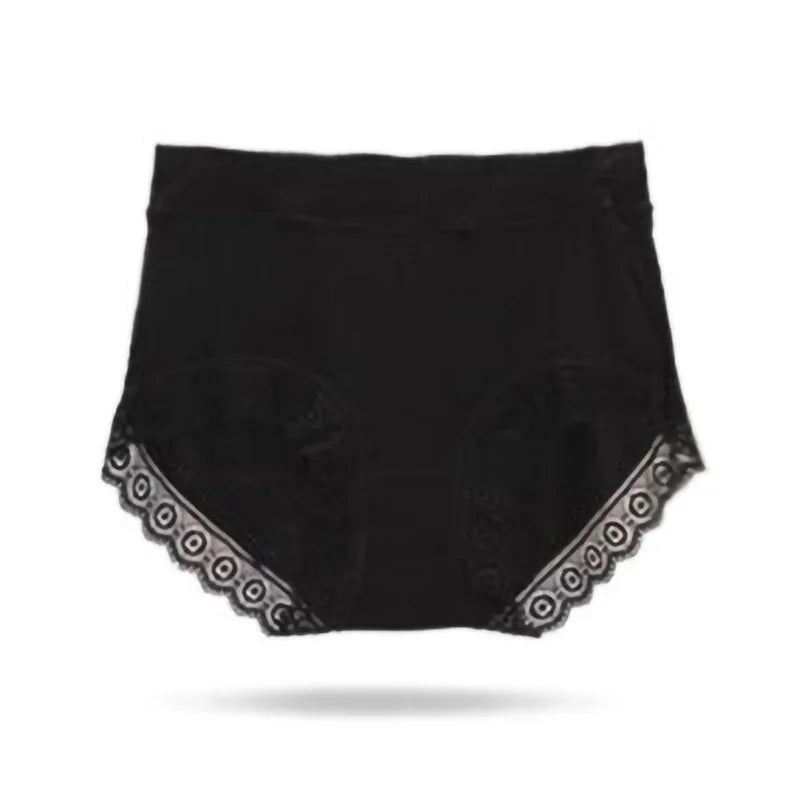 Women's Cotton Underwear Sexy Lace Panties Plus Size Fashion Solid Color  Briefs High Waist Seamless Underpants Female Lingerie