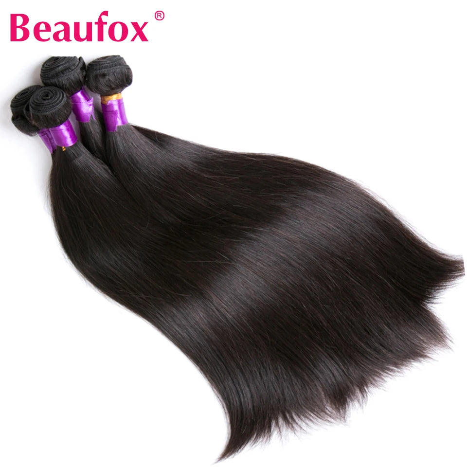Beaufox Straight Human Hair Bundles Malaysian Straight Hair Bundles Deal Human Hair 1/3/4 Bundles Human Hair Straight 8"-30"