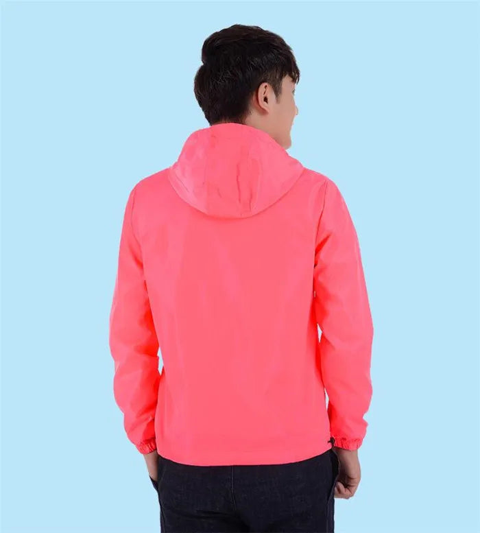 2026 New Women‘s Jacket Outerwear Spring Autumn Hooded Casual Windbreaker Coat Summer Sunscreen Clothing Family Size 7XL A8