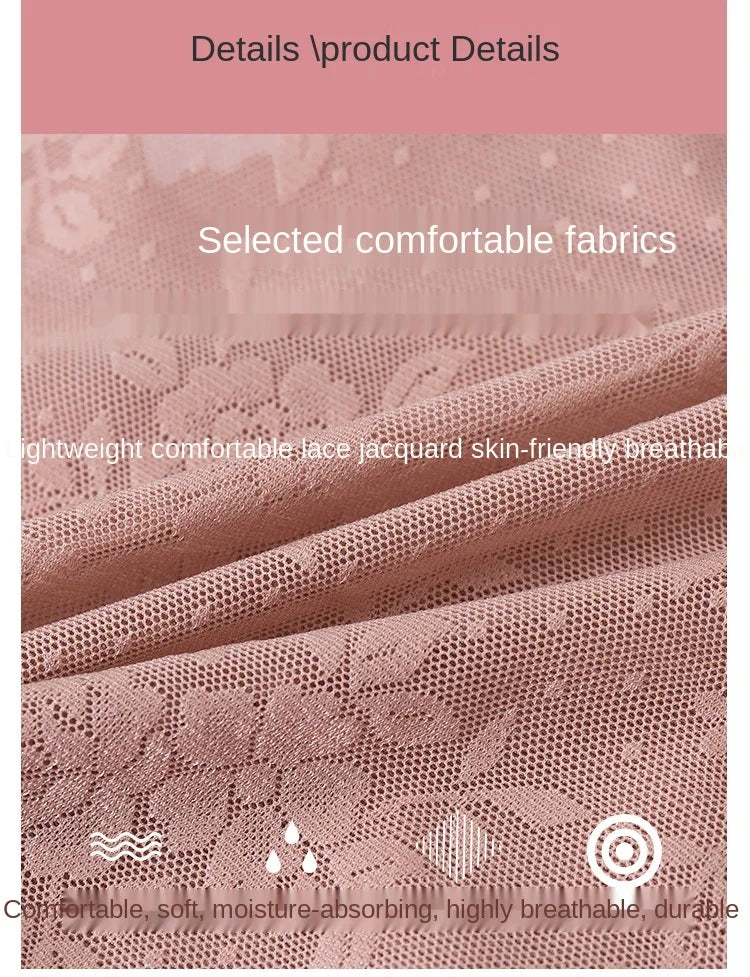 European Style  Panties Fashion Solid Color Comfort Briefs Plus Size High Waist Seamless Underpants Sexy Lace Panties Lingerie