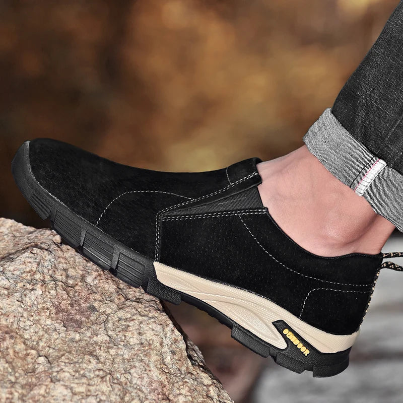 Brand Men's Shoes Genuine Leather Casual Shoes Outdoor Men's Breathable Sneakers Suede Original Men's Moccasins Loafers Sneakers