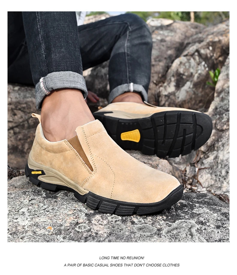 Brand Men's Shoes Genuine Leather Casual Shoes Outdoor Men's Breathable Sneakers Suede Original Men's Moccasins Loafers Sneakers