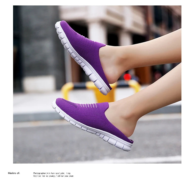 Women Vulcanized Shoes High Quality Shoes for Women 2025 Comfortable Casual Women Slippers Plus Size 42 Walking Flat