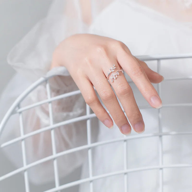 Vintage Daisy Flower Rings For Women Korean Style Adjustable Opening Finger Ring Bride Wedding Engagement Statement Jewelry Gif