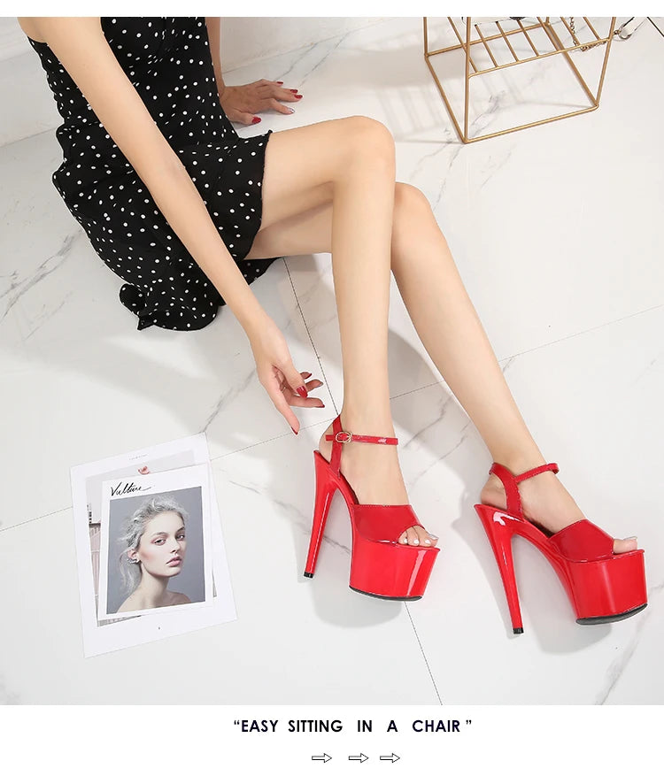 Stripper High Heels Pole Dance Shoes Women Sexy Show Shoes Sandals Party Club 13 15 17 CM Platform High-heeled Shoes Wedding New
