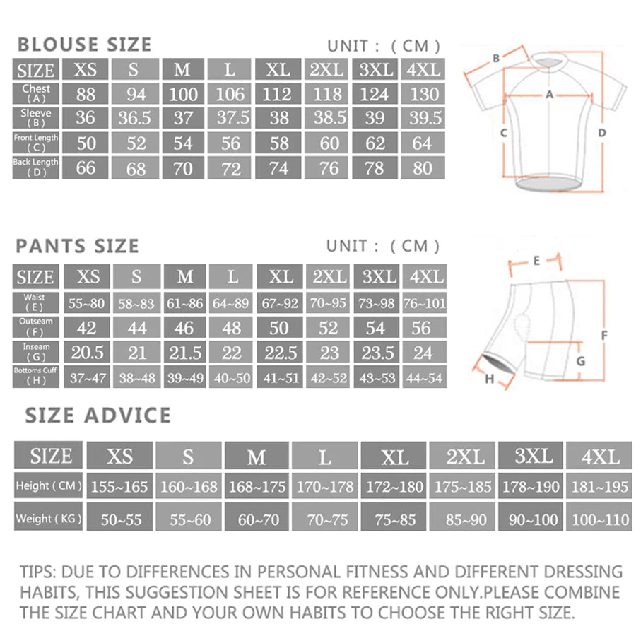 Cycling Jersey Set Team Racing Bike Clothes Summer Mountain Bicycle Clothing Men's Sports Mallot Ciclismo Hombre Fashion Clothes