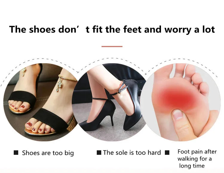Women's Anti-slip Silicone Gel Half Insoles Forefoot Pain Relief Inserts for High Heels Comfortable Shoe Accessories