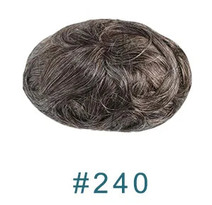 0.02mm Super Ultra Thin Skin 80% Density Natural Hairline Men Toupee Blonde Brown Grey Human Hair Undetected Capillary Prosthesi