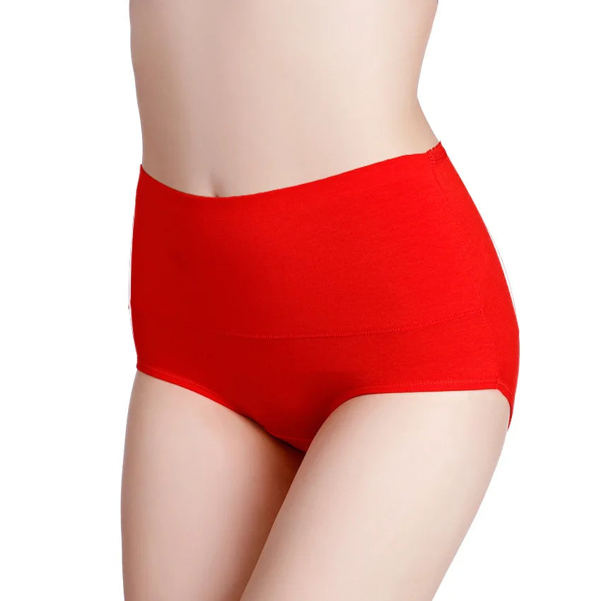 3Pcs Women's Panties Plus Size High Waist Underwear Female Sexy Lingerie Cotton Brief Gril Underpant Breathable Intimates Ladies